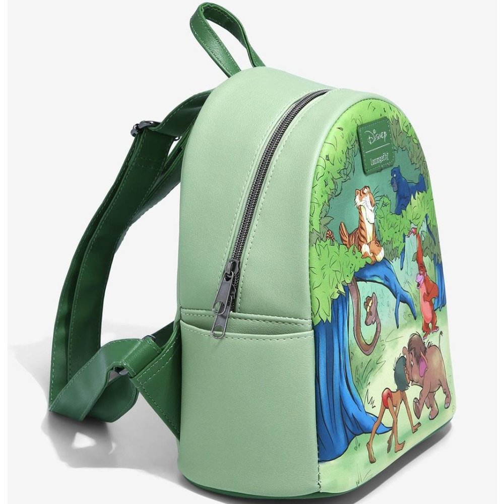 Loungefly Disney Jungle Book Mini Backpack Characters Trees Leaves Bag - Picture 2 of 4